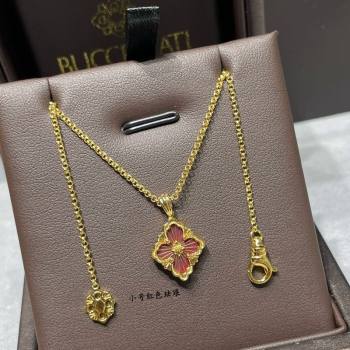 Buccellati Opera Tulle Small Pendant Necklace Red 2025 B091705 (YF-250917073)