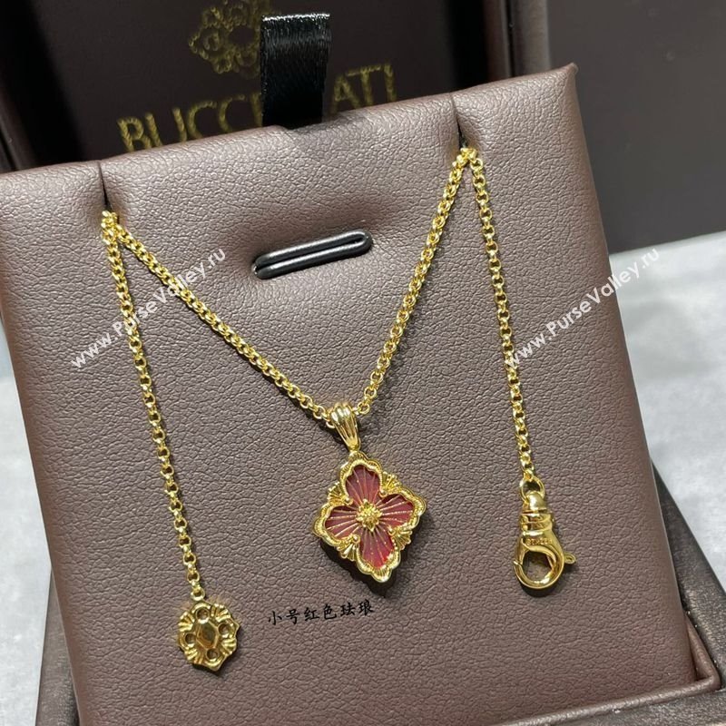 Buccellati Opera Tulle Small Pendant Necklace Red 2025 B091705 (YF-250917073)