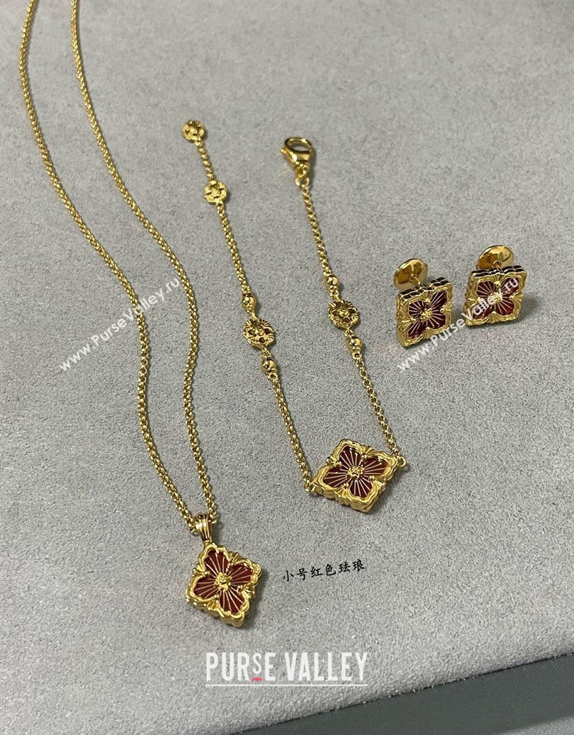 Buccellati Opera Tulle Small Pendant Necklace Red 2025 B091705 (YF-250917073)