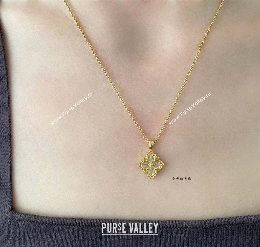 Buccellati Opera Tulle Small Pendant Necklace White 2025 B091705 (YF-250917074)