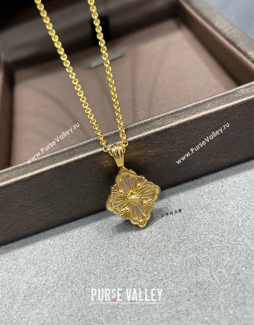 Buccellati Opera Tulle Small Pendant Necklace White 2025 B091705 (YF-250917074)