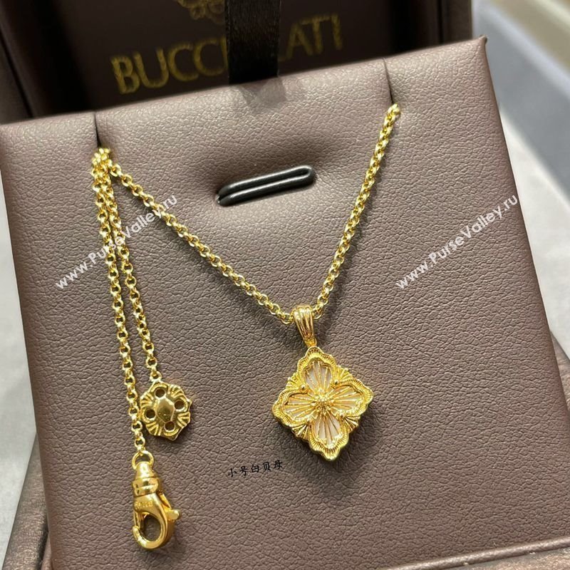 Buccellati Opera Tulle Small Pendant Necklace White 2025 B091705 (YF-250917074)