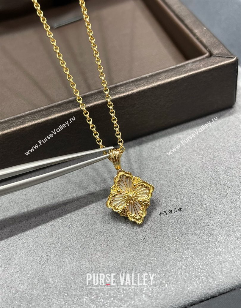 Buccellati Opera Tulle Small Pendant Necklace White 2025 B091705 (YF-250917074)