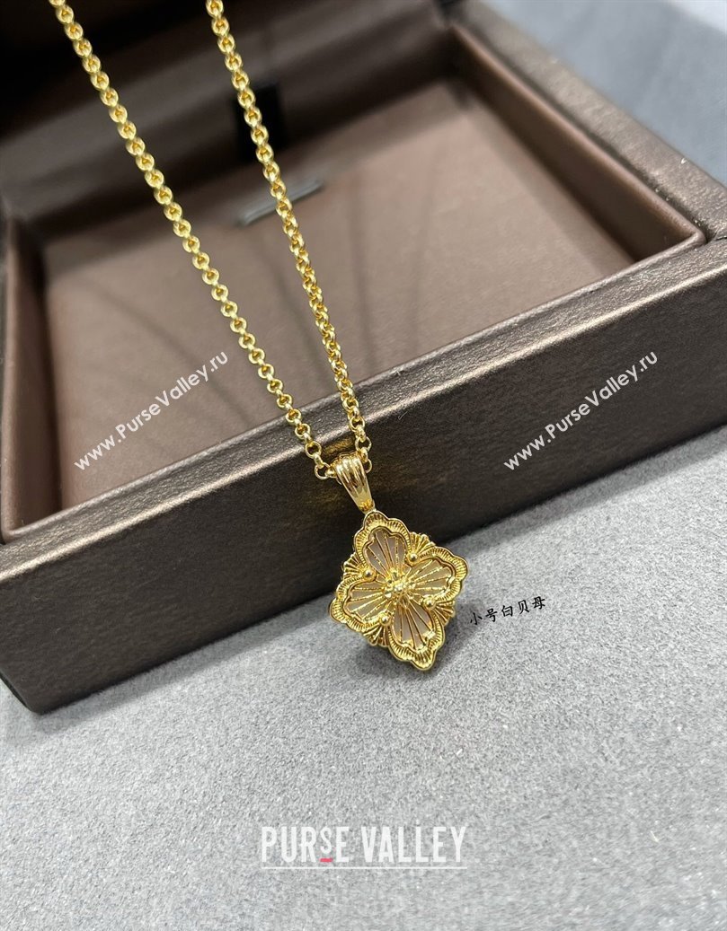 Buccellati Opera Tulle Small Pendant Necklace White 2025 B091705 (YF-250917074)