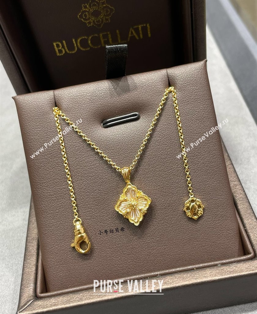 Buccellati Opera Tulle Small Pendant Necklace White 2025 B091705 (YF-250917074)