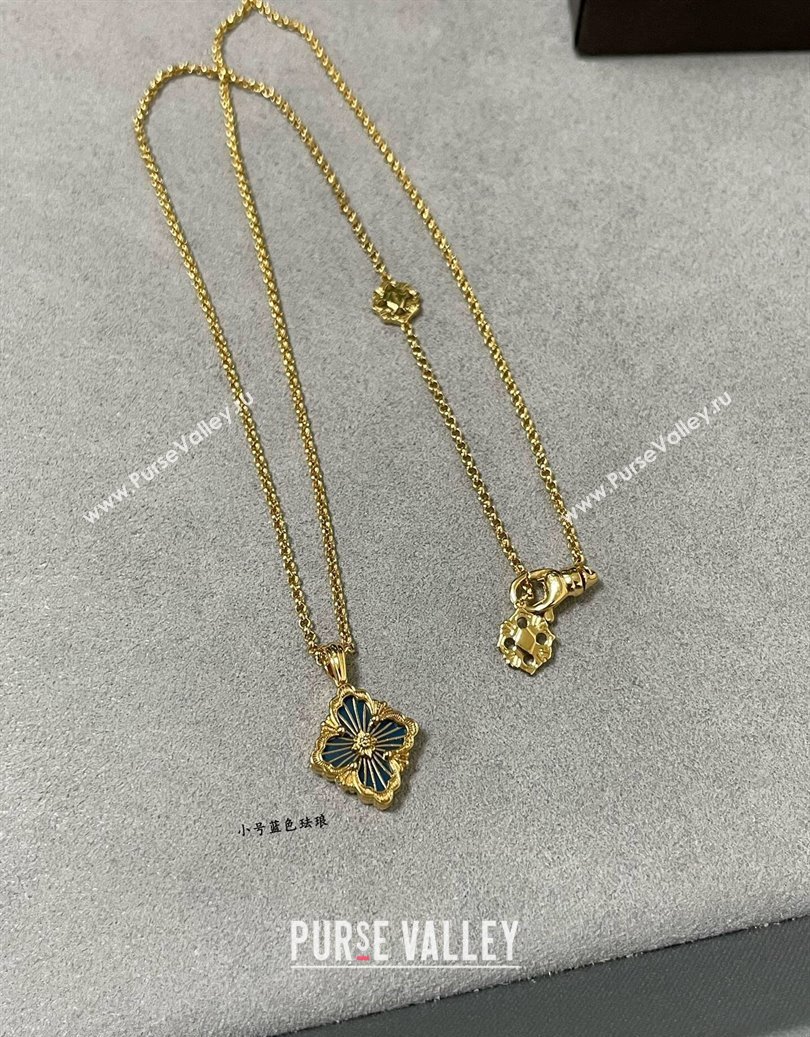 Buccellati Opera Tulle Small Pendant Necklace Blue 2025 B091705 (YF-250917075)