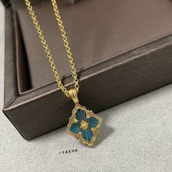 Buccellati Opera Tulle Small Pendant Necklace Blue 2025 B091705 (YF-250917075)