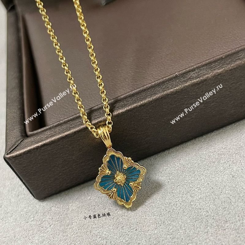 Buccellati Opera Tulle Small Pendant Necklace Blue 2025 B091705 (YF-250917075)