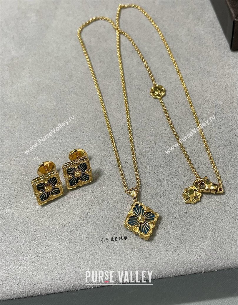 Buccellati Opera Tulle Small Pendant Necklace Blue 2025 B091705 (YF-250917075)