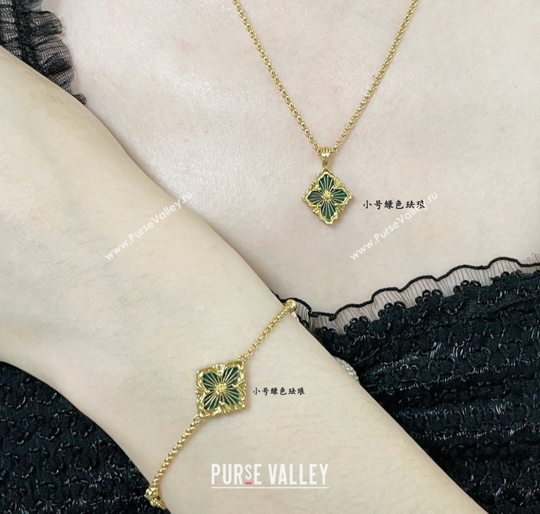 Buccellati Opera Tulle Small Pendant Necklace Green2 2025 B091705 (YF-250917076)