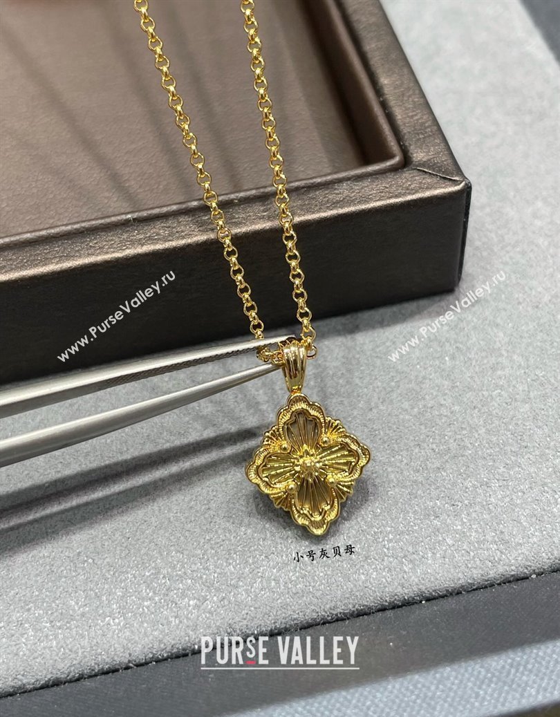 Buccellati Opera Tulle Small Pendant Necklace Grey 2025 B091705 (YF-250917077)