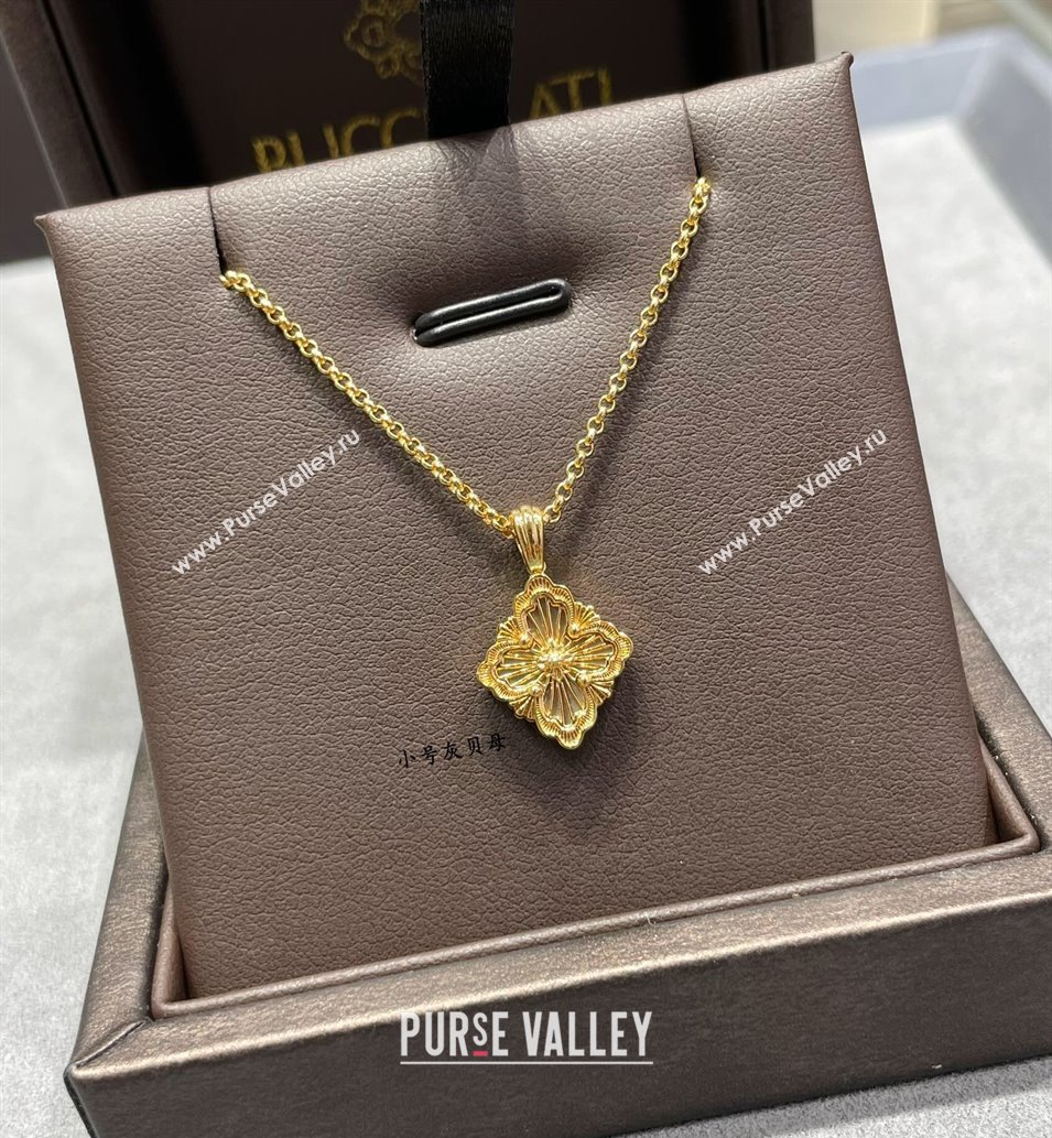 Buccellati Opera Tulle Small Pendant Necklace Grey 2025 B091705 (YF-250917077)