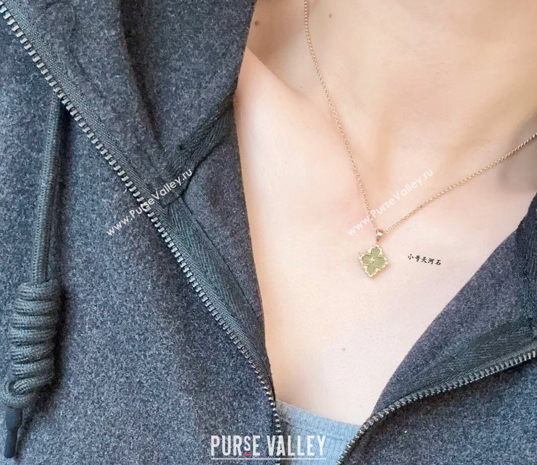 Buccellati Opera Tulle Small Pendant Necklace Light Green 2025 B091705 (YF-250917078)