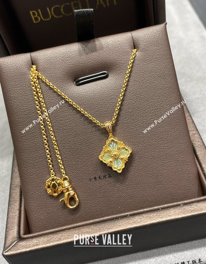 Buccellati Opera Tulle Small Pendant Necklace Light Green 2025 B091705 (YF-250917078)