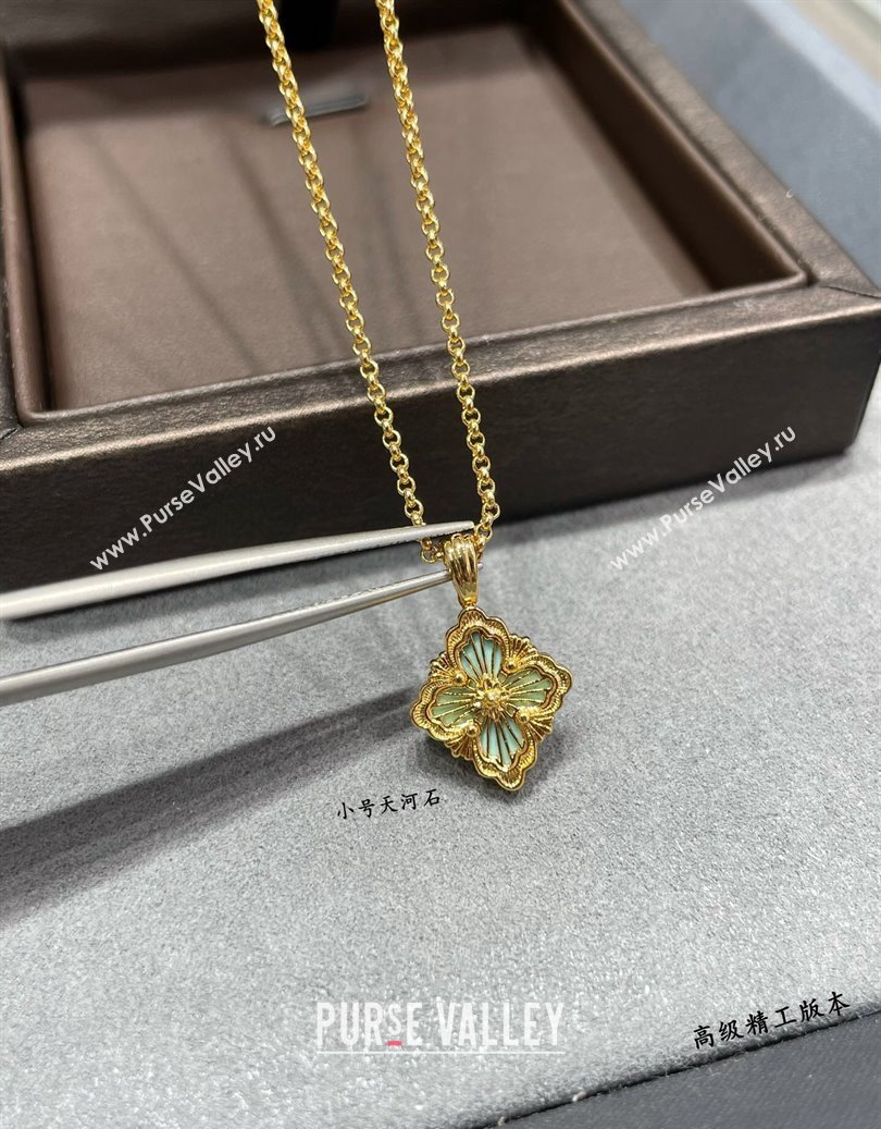 Buccellati Opera Tulle Small Pendant Necklace Light Green 2025 B091705 (YF-250917078)