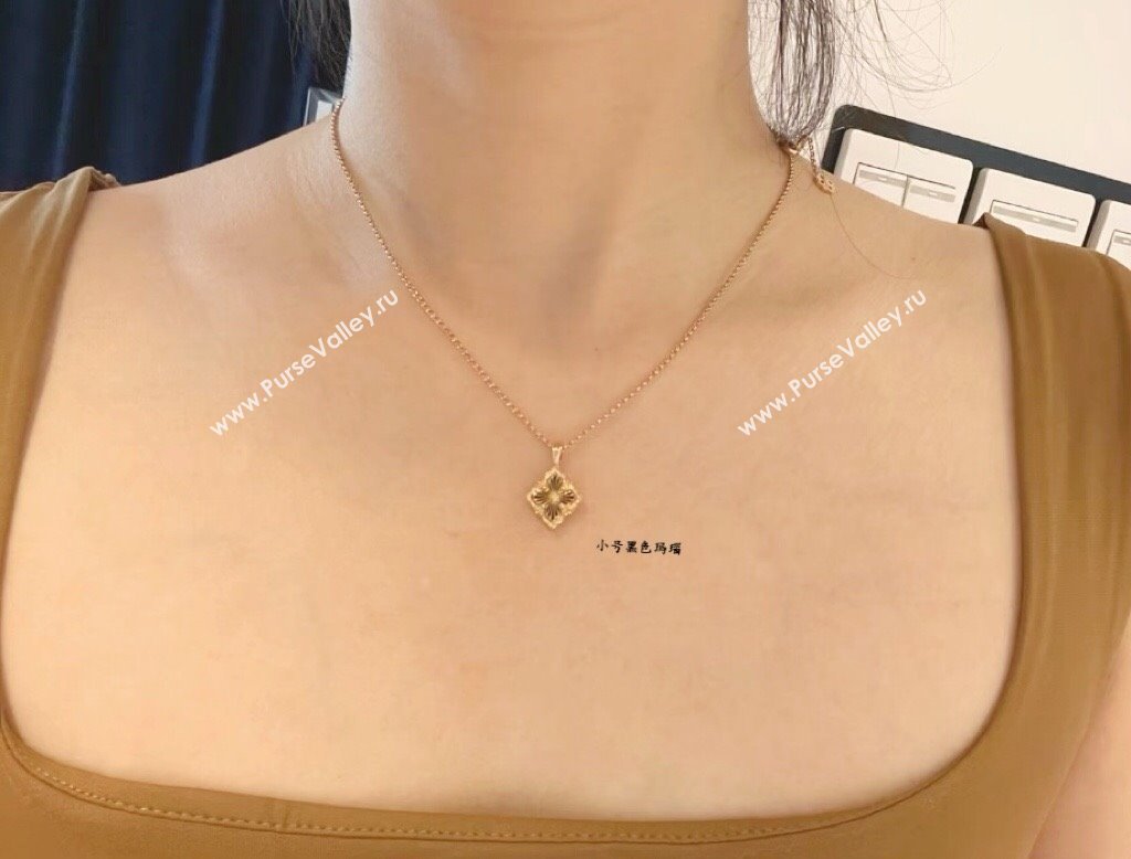 Buccellati Opera Tulle Small Pendant Necklace Black 2025 B091705 (YF-250917079)