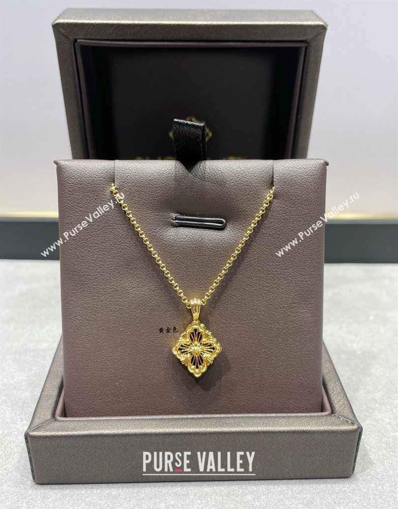 Buccellati Opera Tulle Small Pendant Necklace Black 2025 B091705 (YF-250917079)