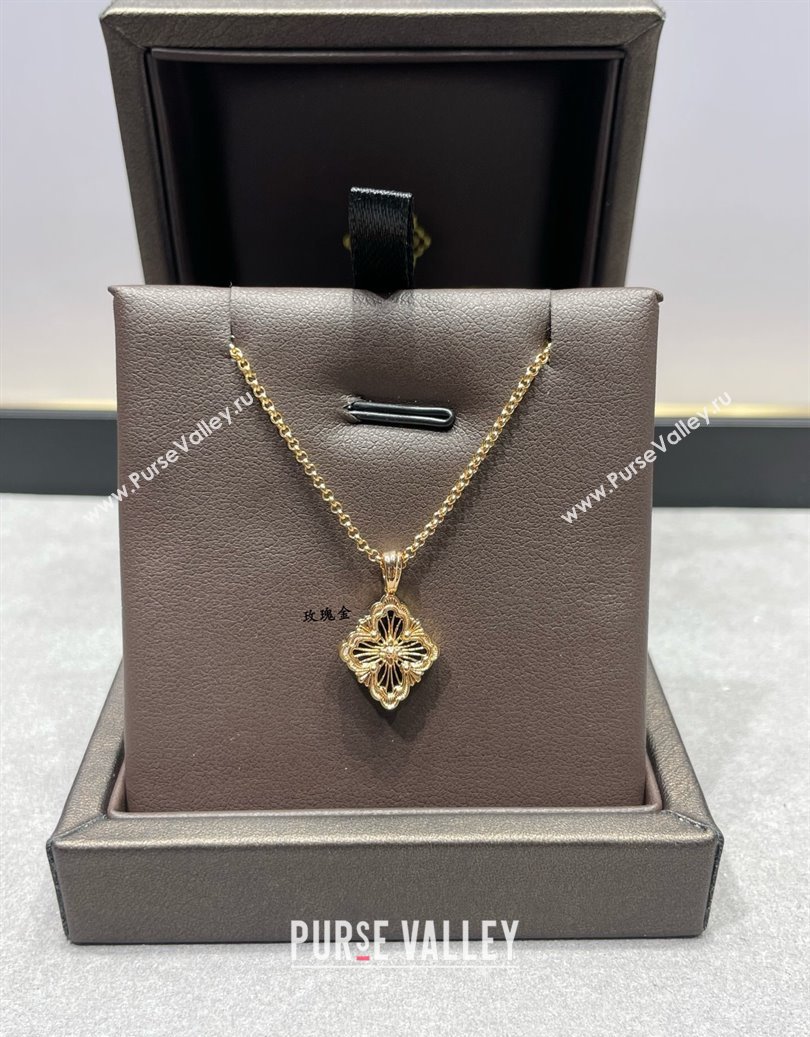 Buccellati Opera Tulle Small Pendant Necklace Black 2025 B091705 (YF-250917079)