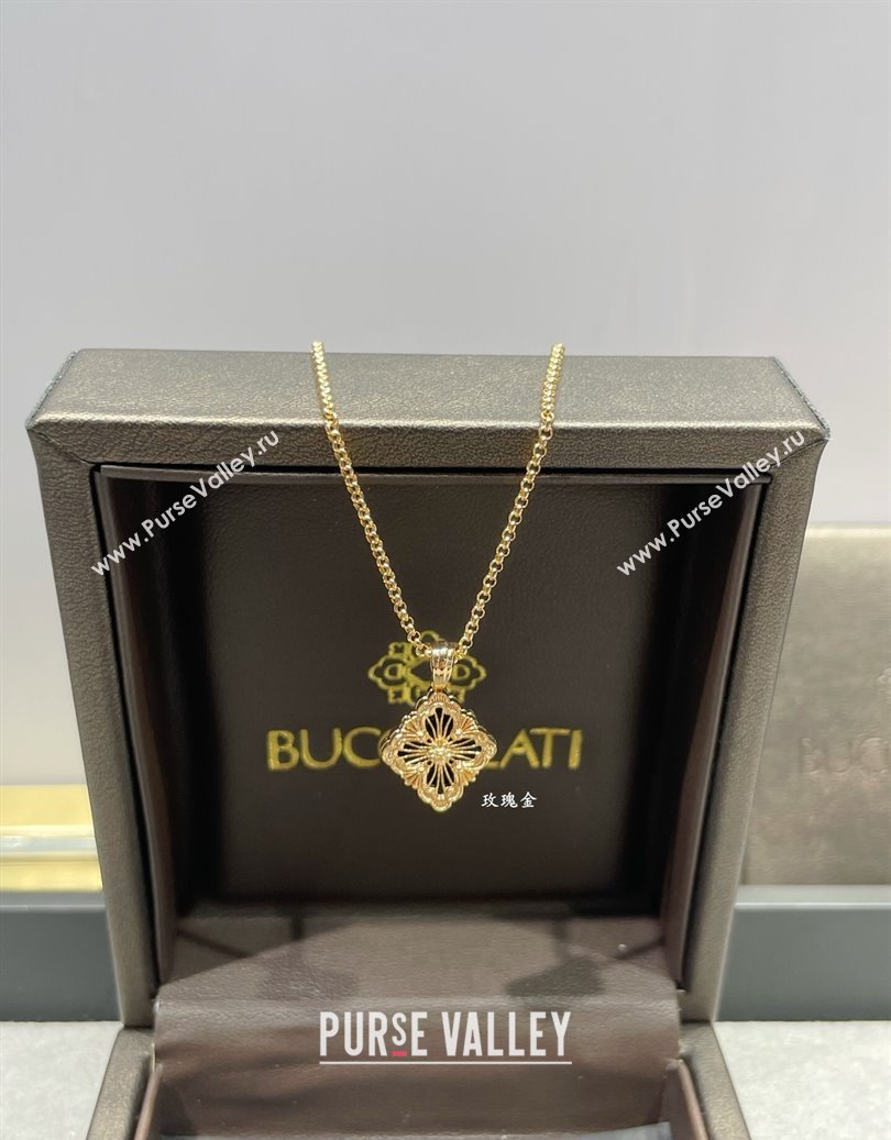 Buccellati Opera Tulle Small Pendant Necklace Black 2025 B091705 (YF-250917079)