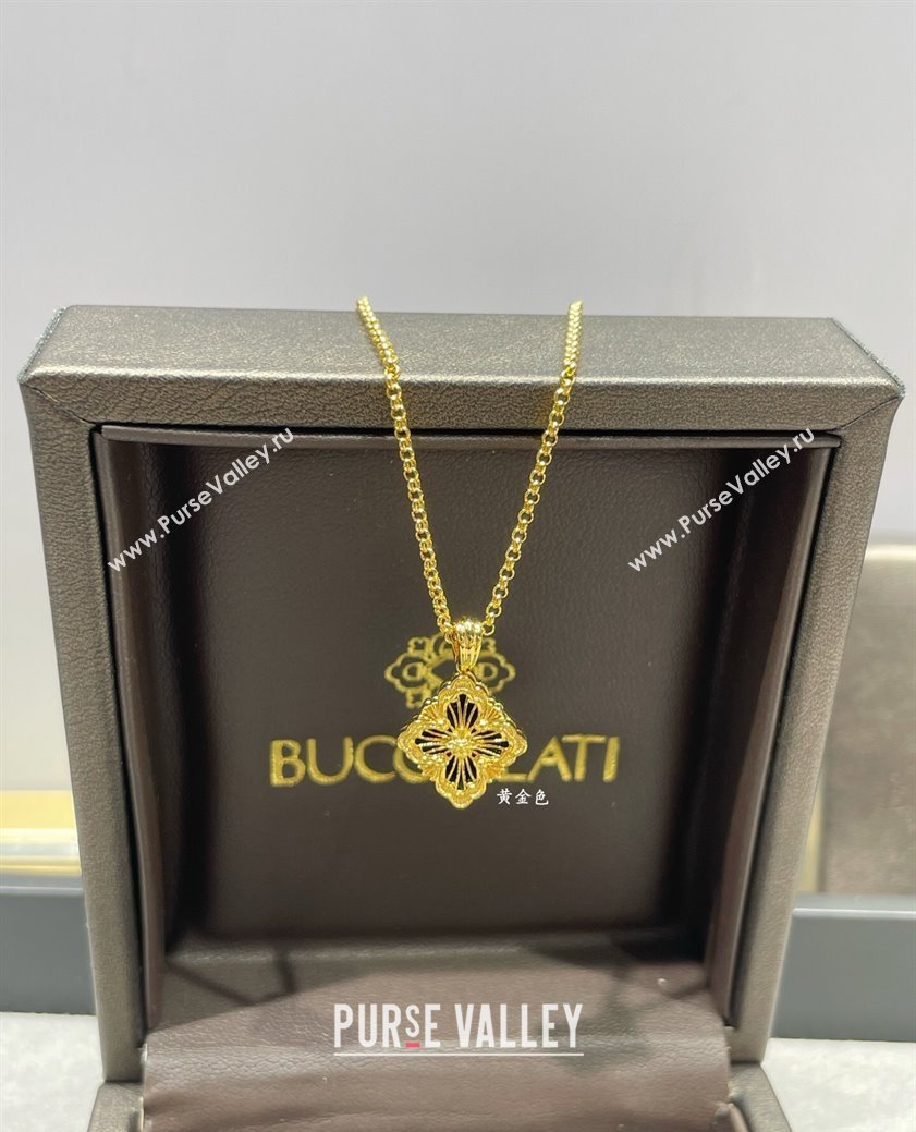 Buccellati Opera Tulle Small Pendant Necklace Black 2025 B091705 (YF-250917079)