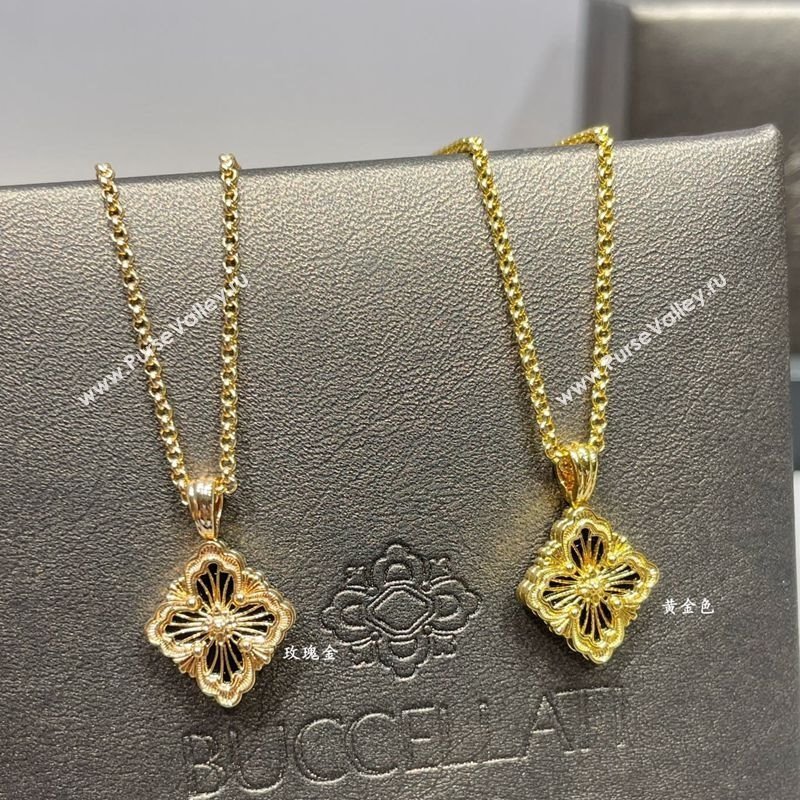 Buccellati Opera Tulle Small Pendant Necklace Black 2025 B091705 (YF-250917079)