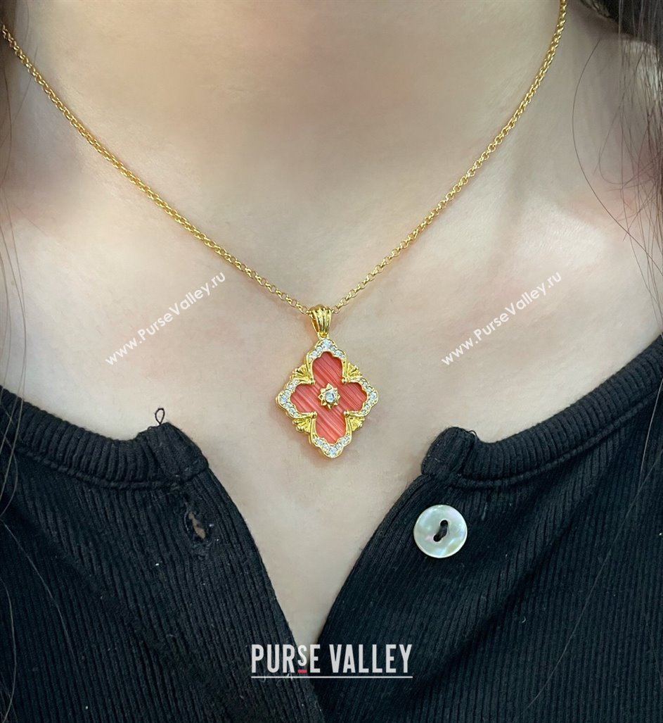 Buccellati Opera Large Pendant Necklace Red 2025 B091707 (YF-250917080)