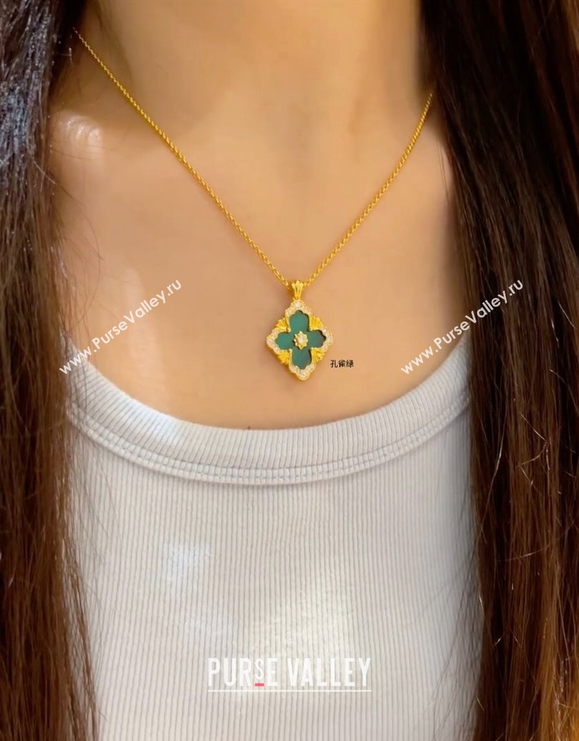 Buccellati Opera Large Pendant Necklace Green 2025 B091707 (YF-250917081)