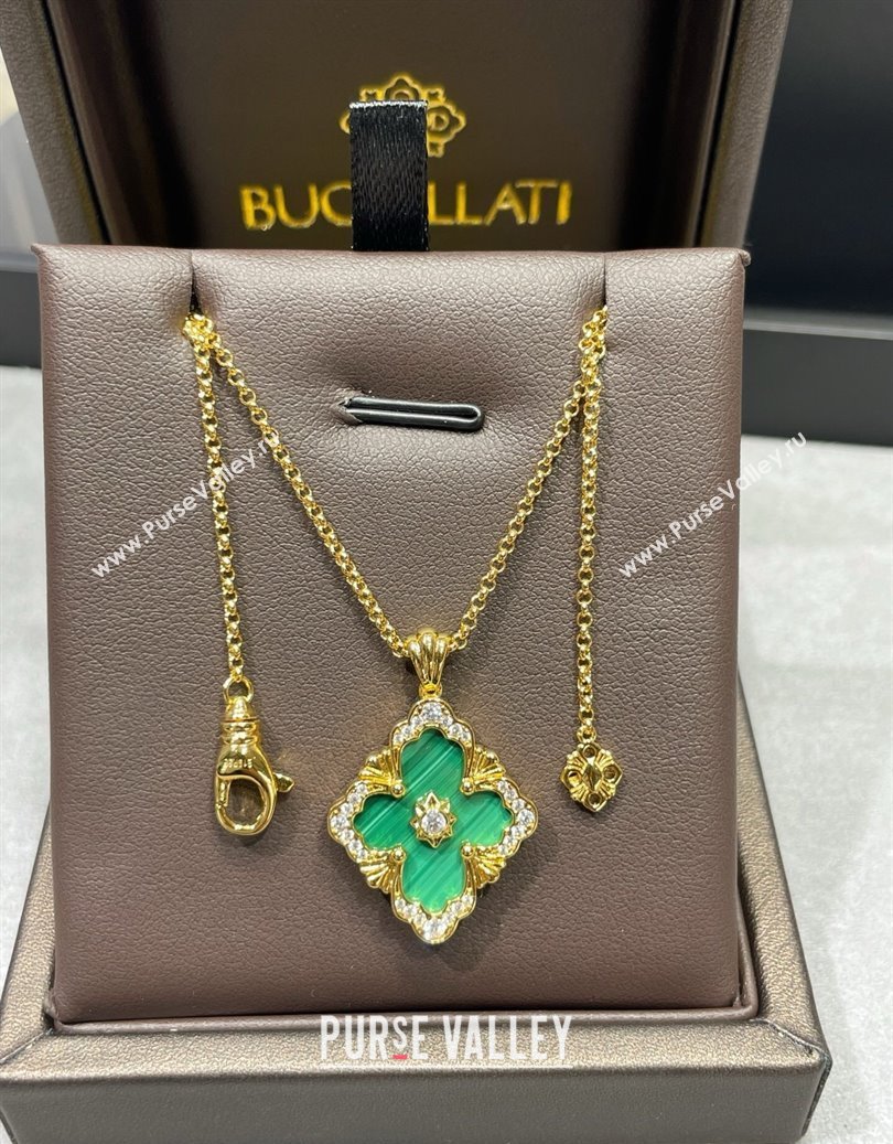 Buccellati Opera Large Pendant Necklace Green 2025 B091707 (YF-250917081)