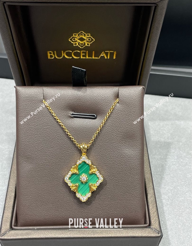 Buccellati Opera Large Pendant Necklace Green 2025 B091707 (YF-250917081)