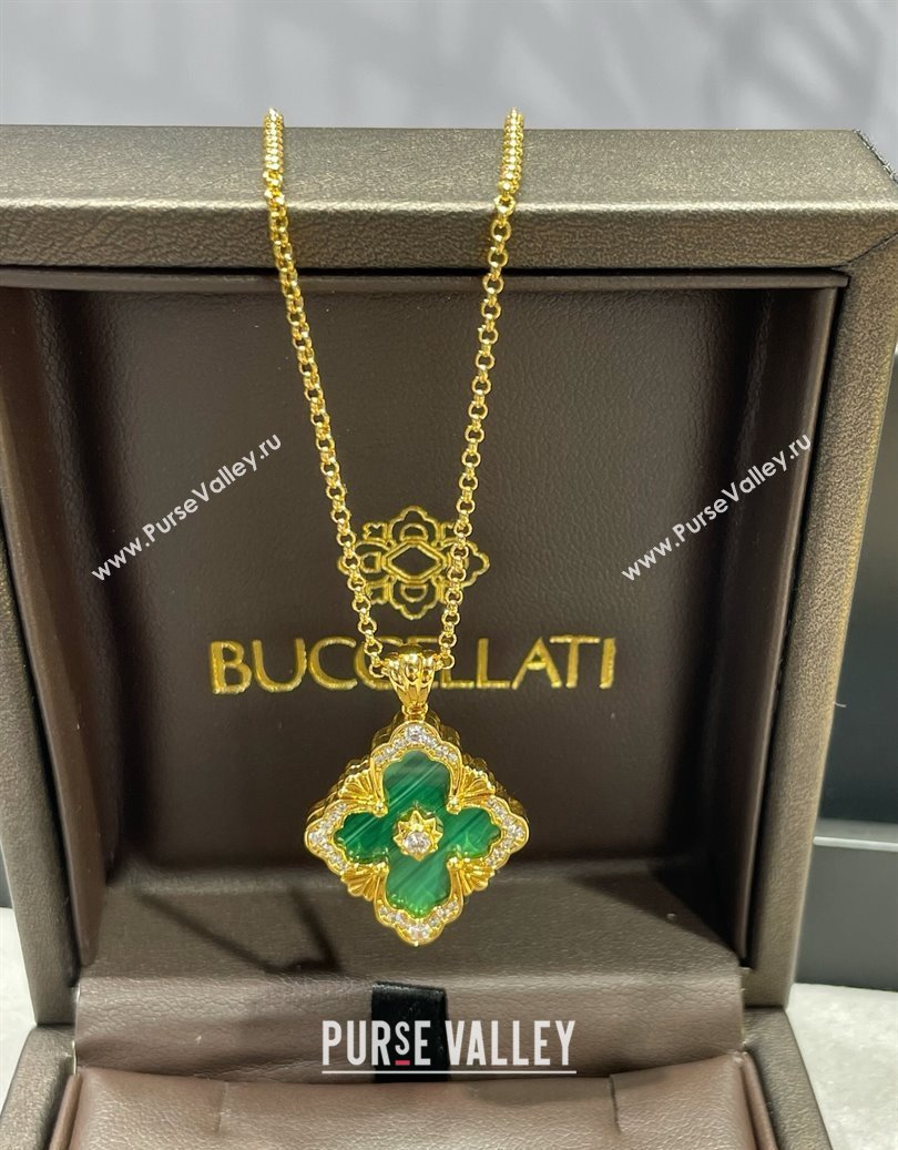 Buccellati Opera Large Pendant Necklace Green 2025 B091707 (YF-250917081)