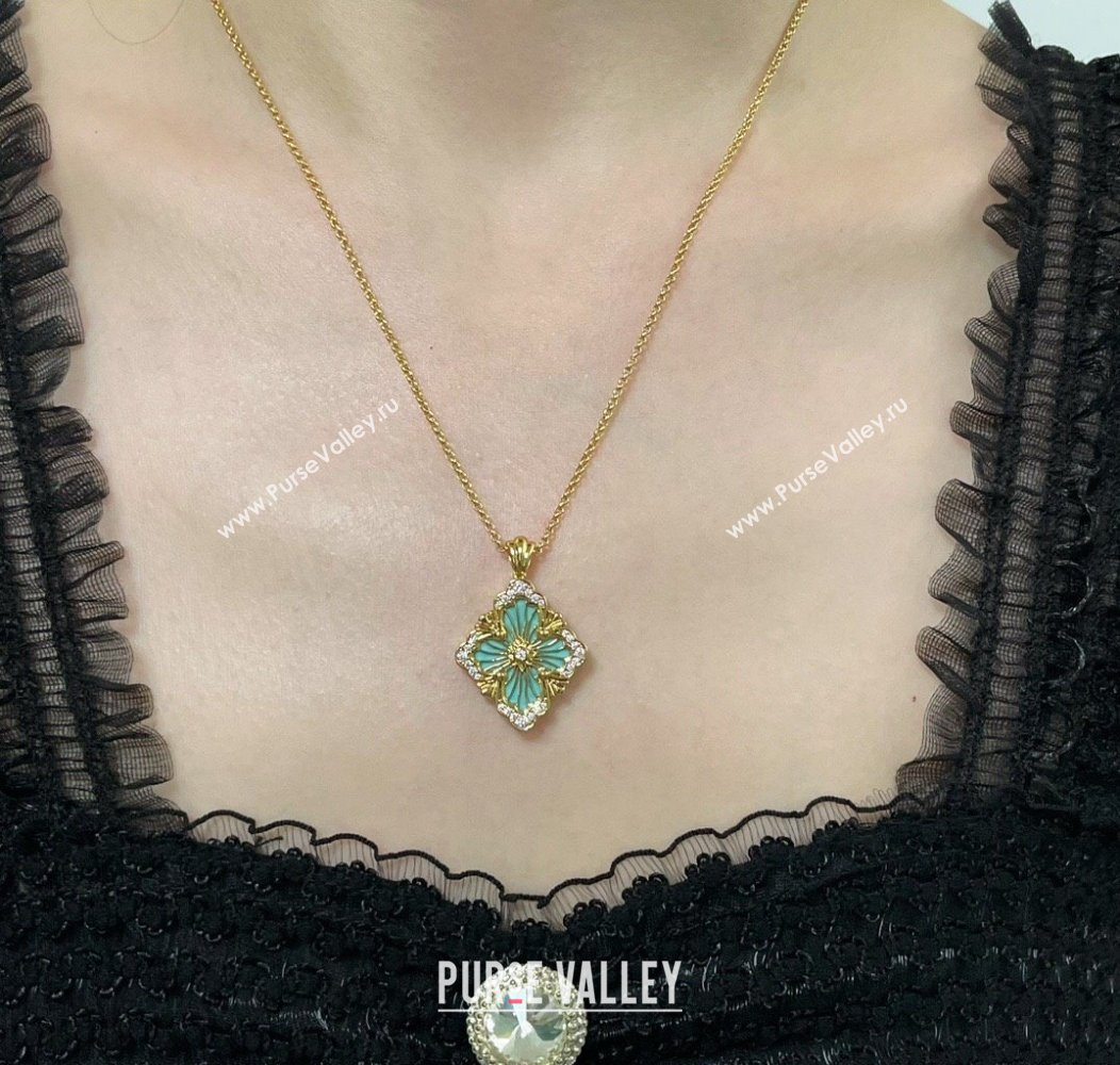 Buccellati Opera Tulle Large Pendant Necklace Light Green 2025 B091706 (YF-250917083)