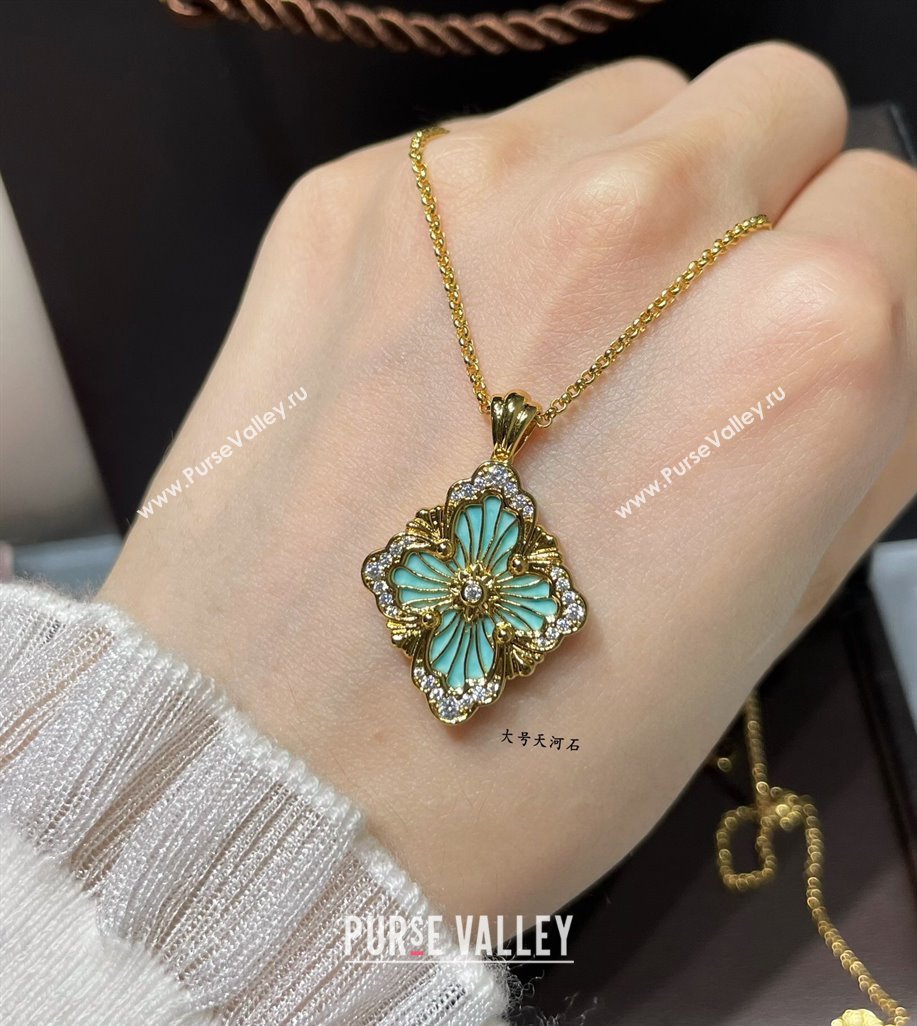 Buccellati Opera Tulle Large Pendant Necklace Light Green 2025 B091706 (YF-250917083)