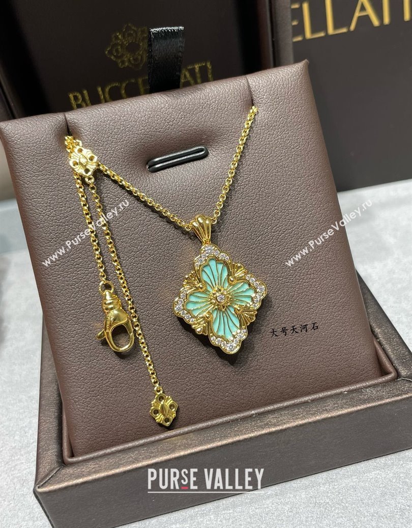 Buccellati Opera Tulle Large Pendant Necklace Light Green 2025 B091706 (YF-250917083)