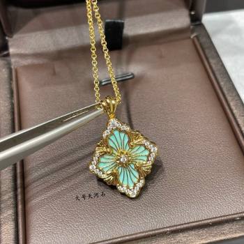 Buccellati Opera Tulle Large Pendant Necklace Light Green 2025 B091706 (YF-250917083)