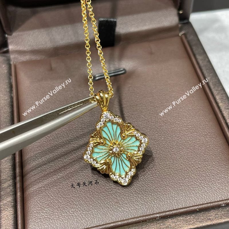 Buccellati Opera Tulle Large Pendant Necklace Light Green 2025 B091706 (YF-250917083)