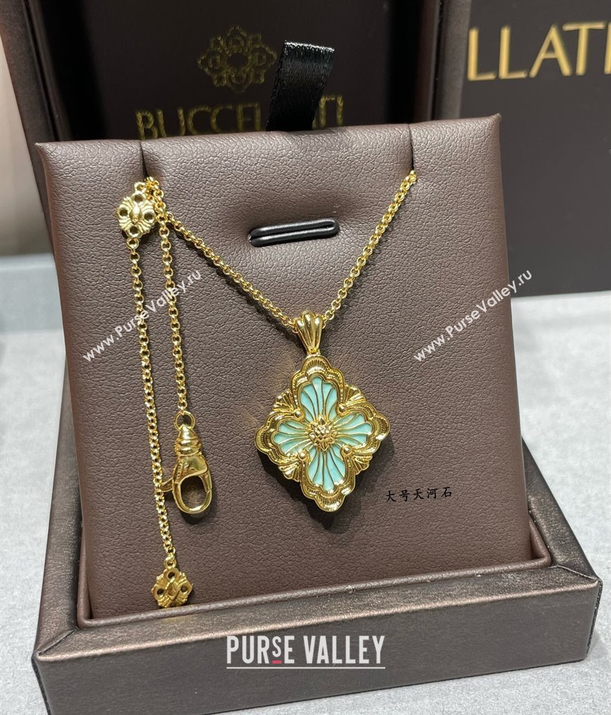 Buccellati Opera Tulle Large Pendant Necklace Light Green 2025 B091706 (YF-250917083)