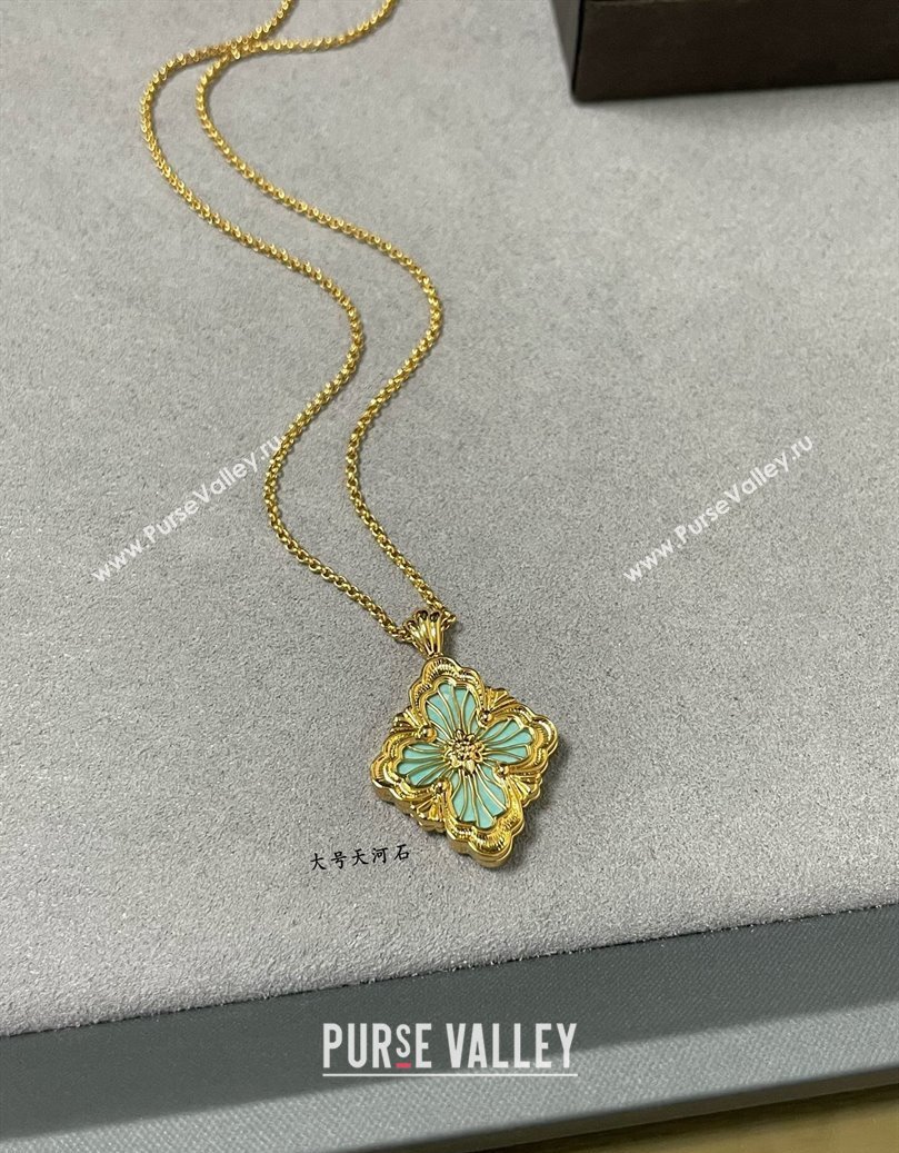 Buccellati Opera Tulle Large Pendant Necklace Light Green 2025 B091706 (YF-250917083)