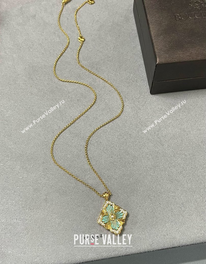 Buccellati Opera Tulle Large Pendant Necklace Light Green 2025 B091706 (YF-250917083)