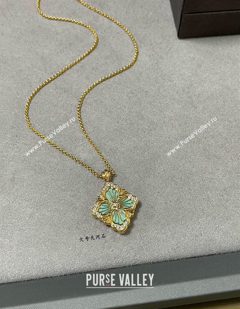 Buccellati Opera Tulle Large Pendant Necklace Light Green 2025 B091706 (YF-250917083)