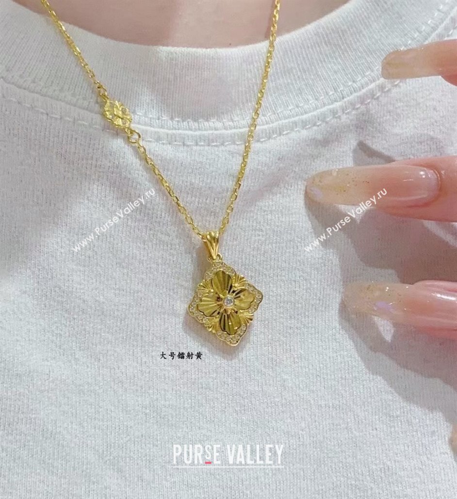 Buccellati Opera Tulle Large Pendant Necklace Yellow 2025 B091706 (YF-250917084)