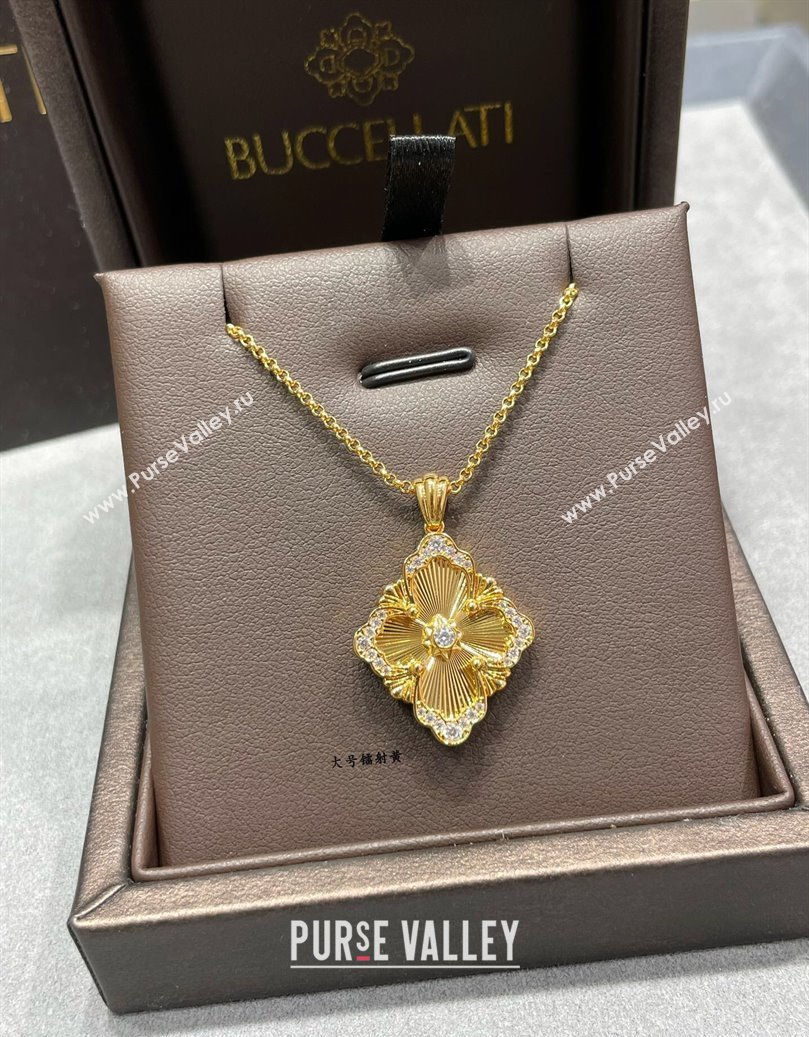 Buccellati Opera Tulle Large Pendant Necklace Yellow 2025 B091706 (YF-250917084)