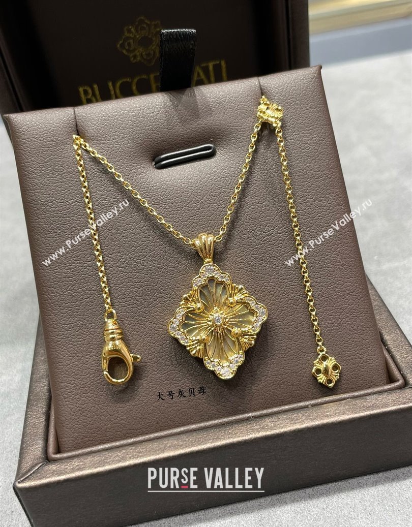 Buccellati Opera Tulle Large Pendant Necklace Grey 2025 B091706 (YF-250917085)