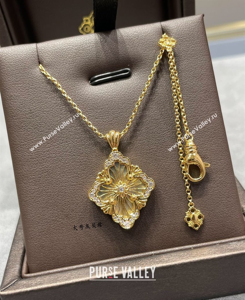 Buccellati Opera Tulle Large Pendant Necklace Grey 2025 B091706 (YF-250917085)