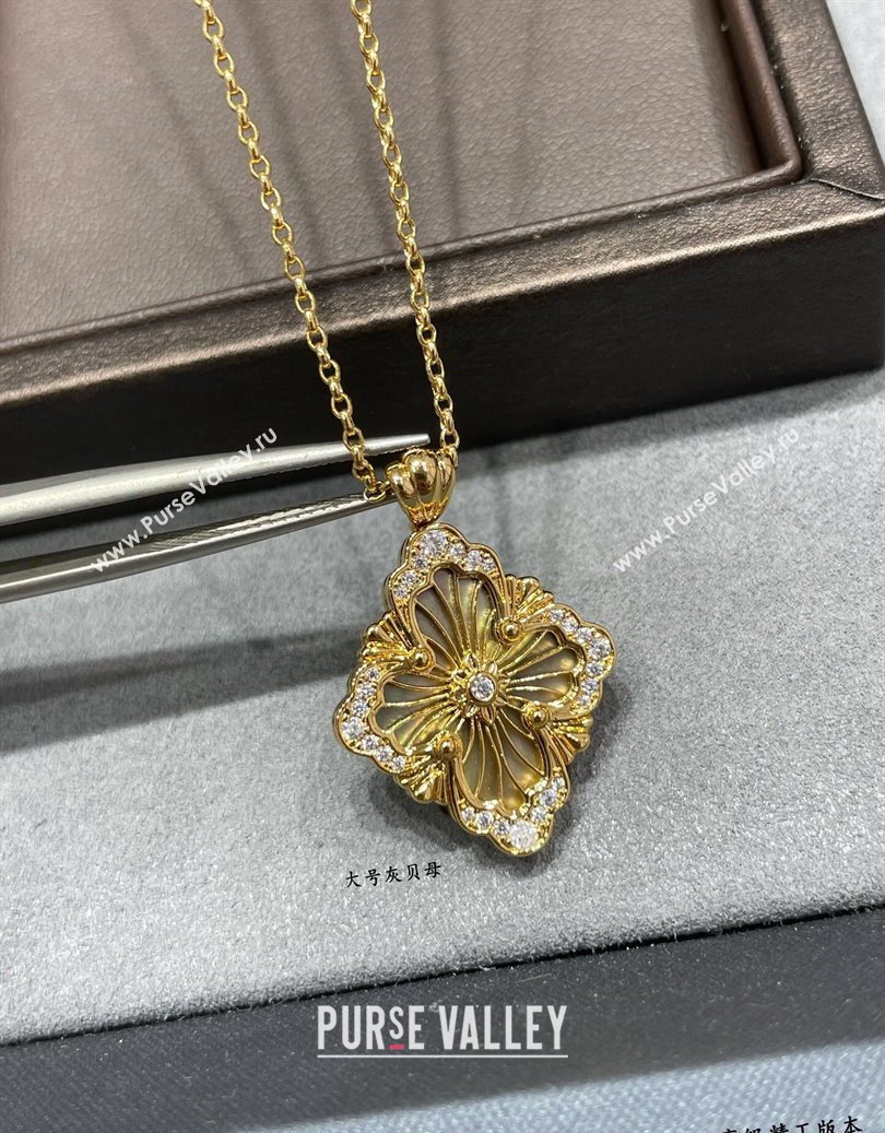 Buccellati Opera Tulle Large Pendant Necklace Grey 2025 B091706 (YF-250917085)