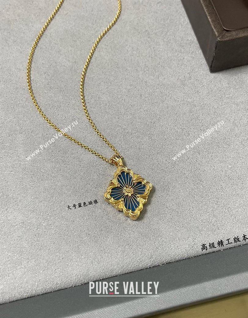 Buccellati Opera Tulle Large Pendant Necklace Blue 2025 B091706 (YF-250917087)