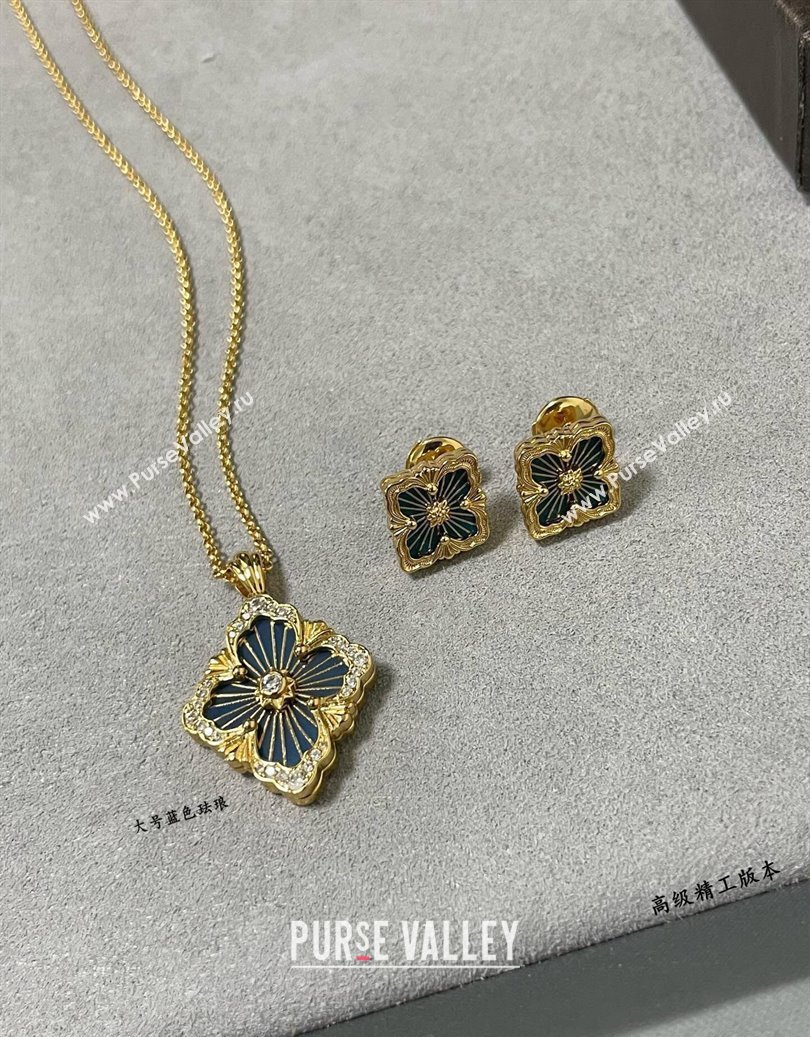 Buccellati Opera Tulle Large Pendant Necklace Blue 2025 B091706 (YF-250917087)