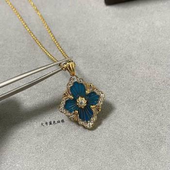 Buccellati Opera Tulle Large Pendant Necklace Blue 2025 B091706 (YF-250917087)