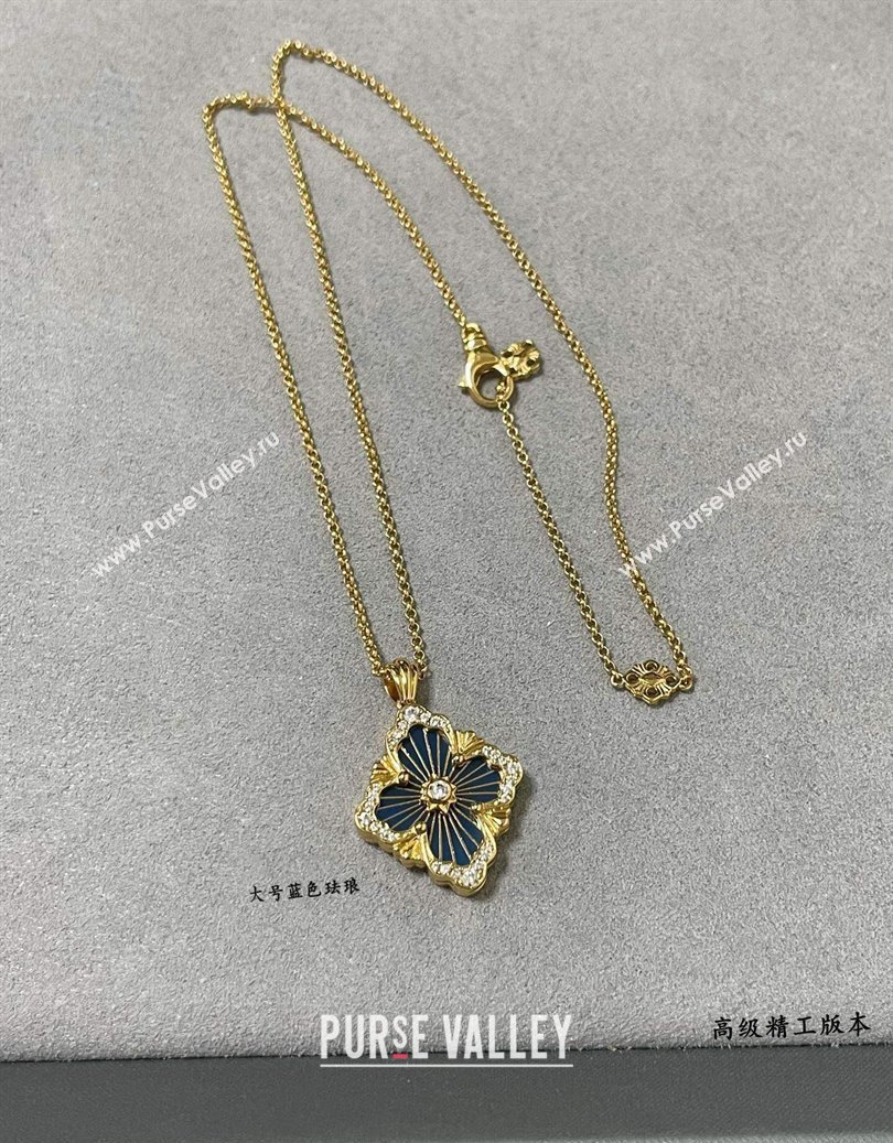 Buccellati Opera Tulle Large Pendant Necklace Blue 2025 B091706 (YF-250917087)