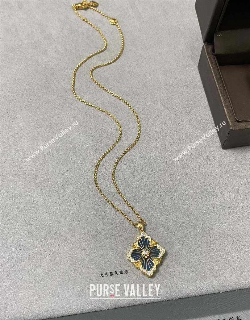 Buccellati Opera Tulle Large Pendant Necklace Blue 2025 B091706 (YF-250917087)