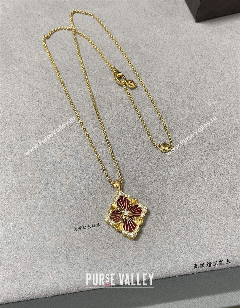 Buccellati Opera Tulle Large Pendant Necklace Red 2025 B091706 (YF-250917088)